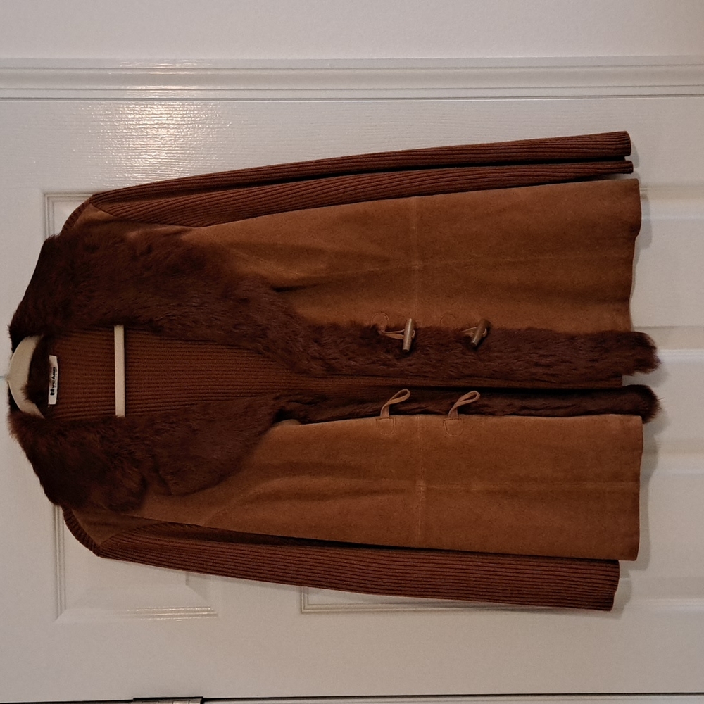 Vintage suede sweater jacket